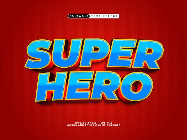 super hero editable text effect in superhero and power text style