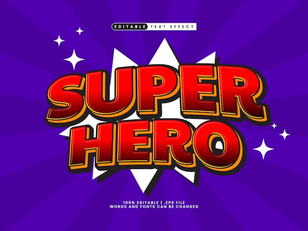 super hero editable text effect