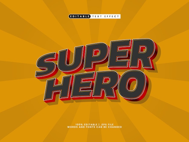 super hero editable text effect