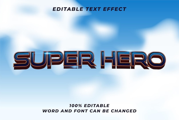 Super hero text effect Premium Vector