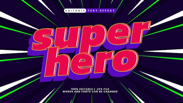 super hero text effect