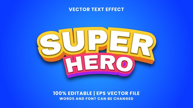 Super hero text effect