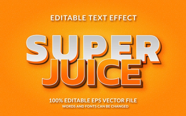 Super Juice Orange text effect