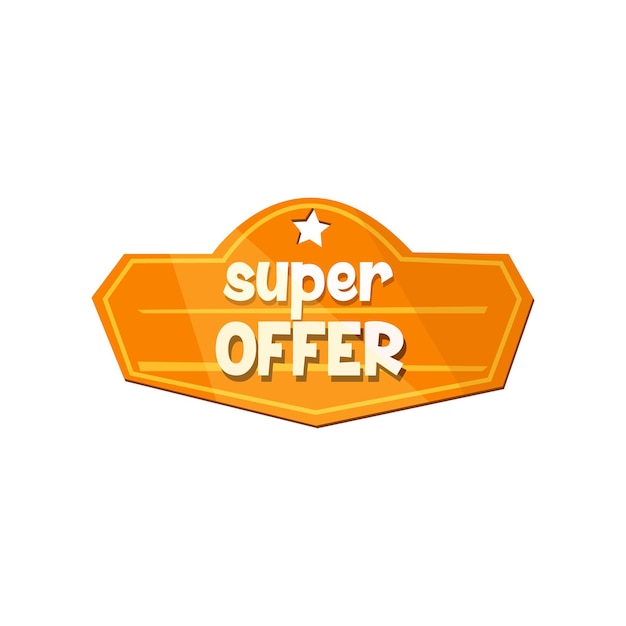 Super Offer. Flat Vector Illustration the Golden plate