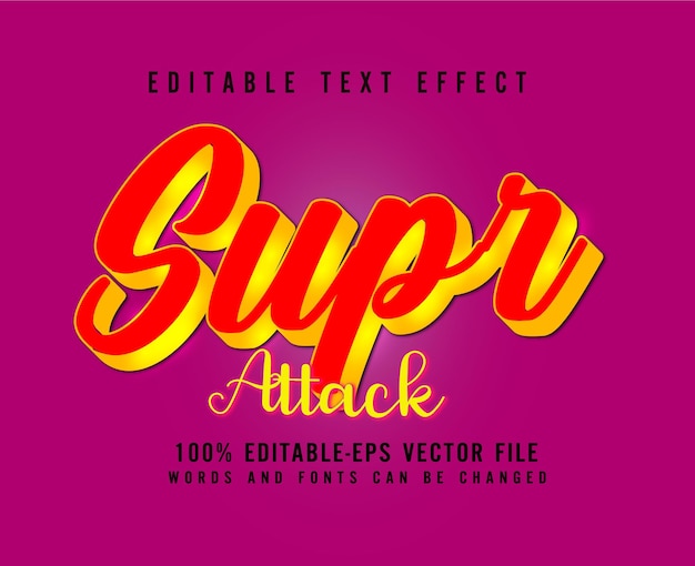 Super party text effect editable template