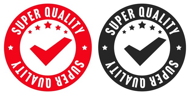 Vector super quality badge with stars