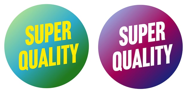 Vector super quality sticker isolated vector set