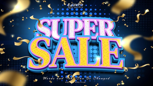 Super sale 3d style text effect