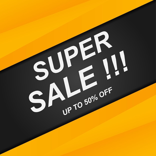 Super sale banner design template