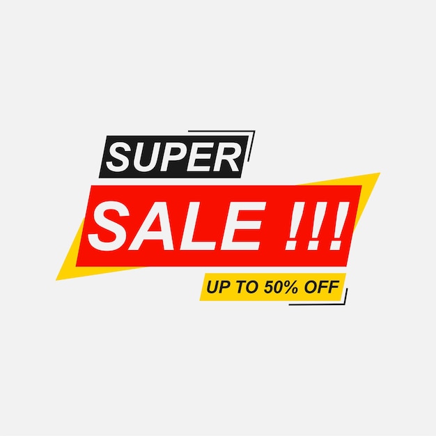 Super sale banner design template