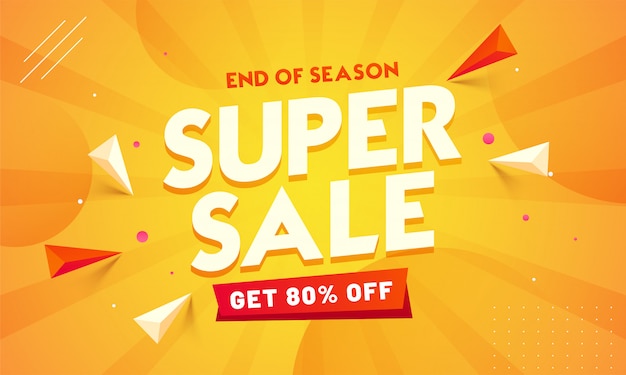 Super Sale Banner. End of season