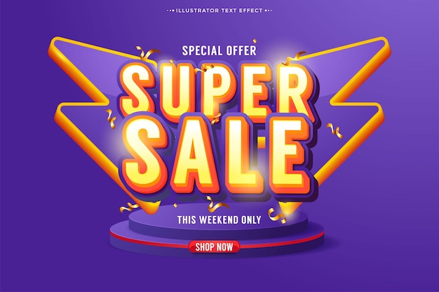 Super sale banner template design