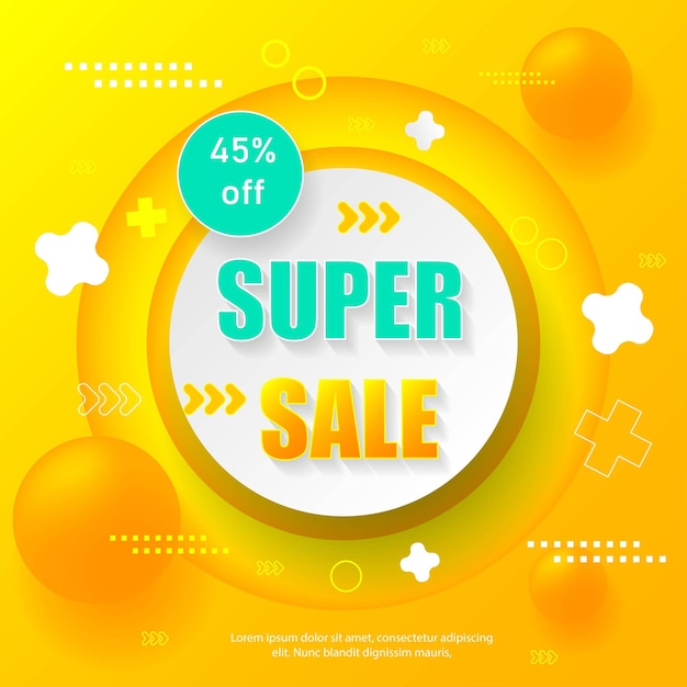 Super sale  banner template promotion  background