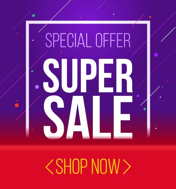 Super sale banner template