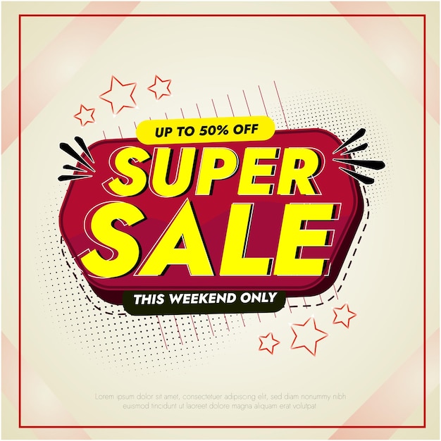 Super Sale banner template