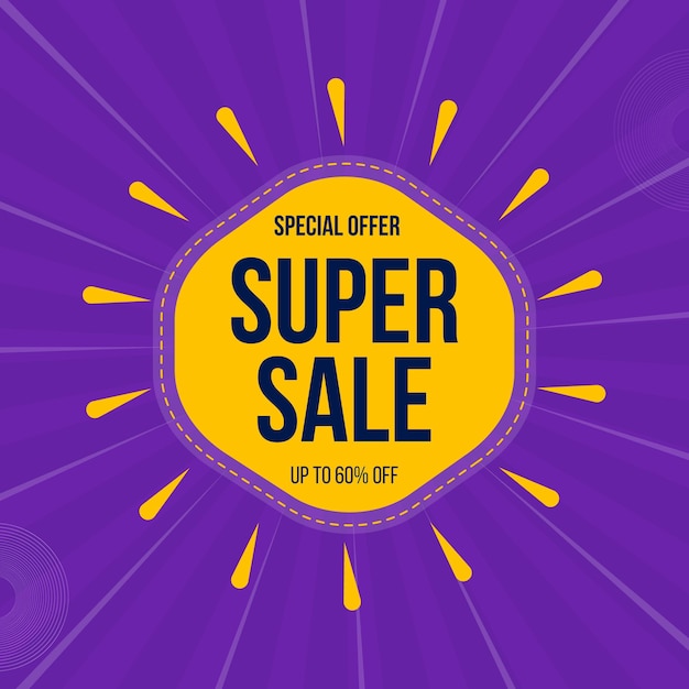 Vector super sale banner