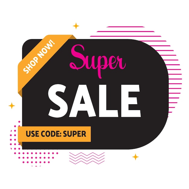 Super Sale Concept Banner Poster  Vector Clipart