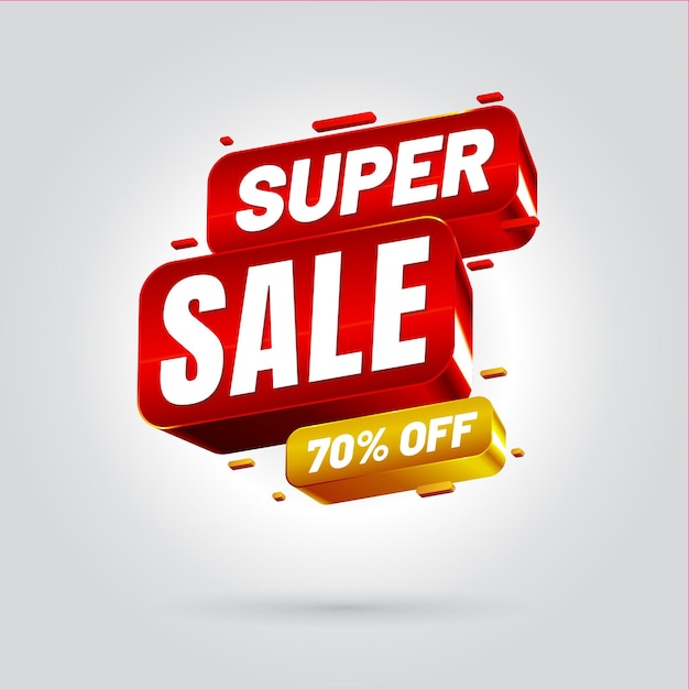 Super Sale Discount 3D Effect