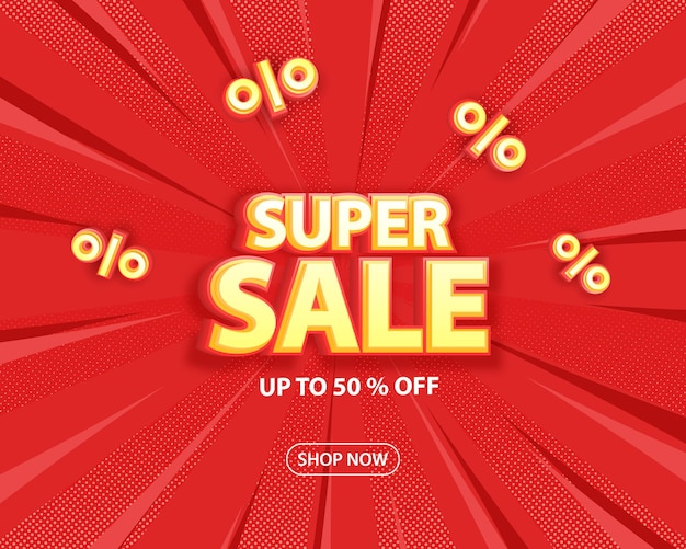 Super Sale discount background Vector