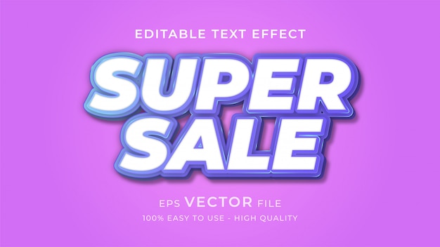 Super sale editable text effect concept