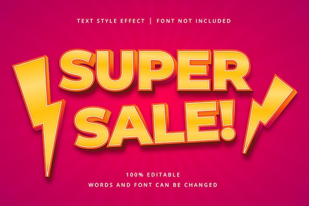 Super Sale Editable Text Effect