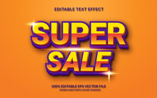 Super Sale Editable Text Effect