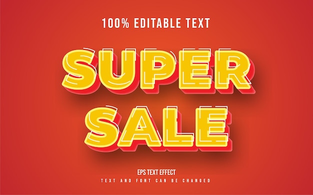 Super sale editable text effect