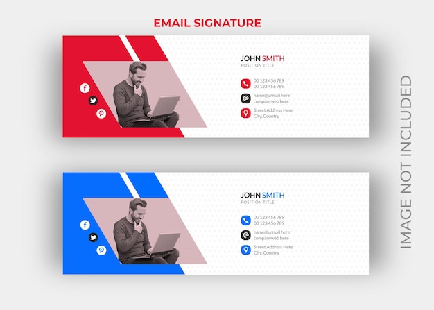 Super Sale Email signature template design Facebook cover template Free Vector