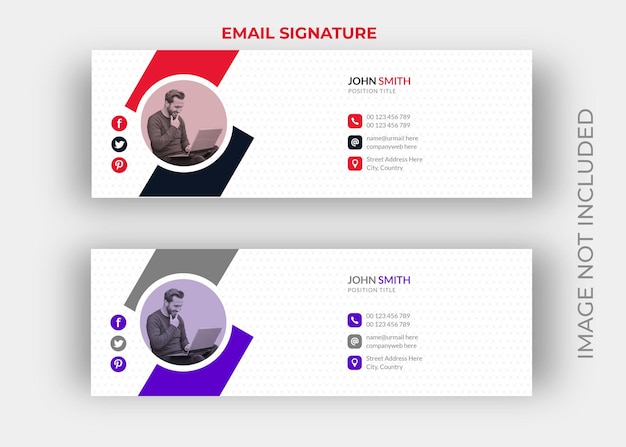 Super Sale Email signature template design Facebook cover template Free Vector