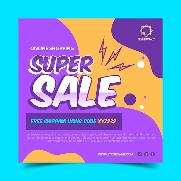 Super sale flyer template