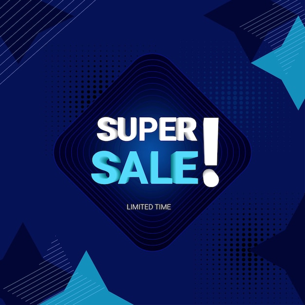 Super Sale Limited Time Offer Promo Banner Design Template Vector Illustration Stock Clip Art