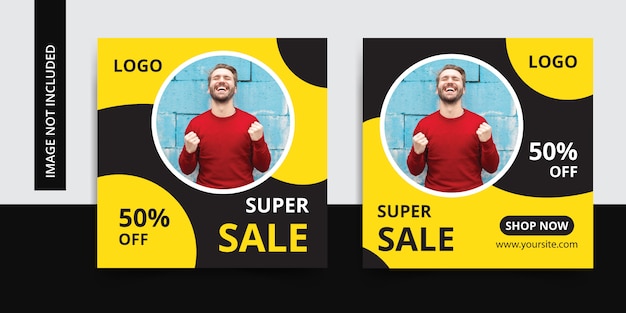 Super sale offer social media post design