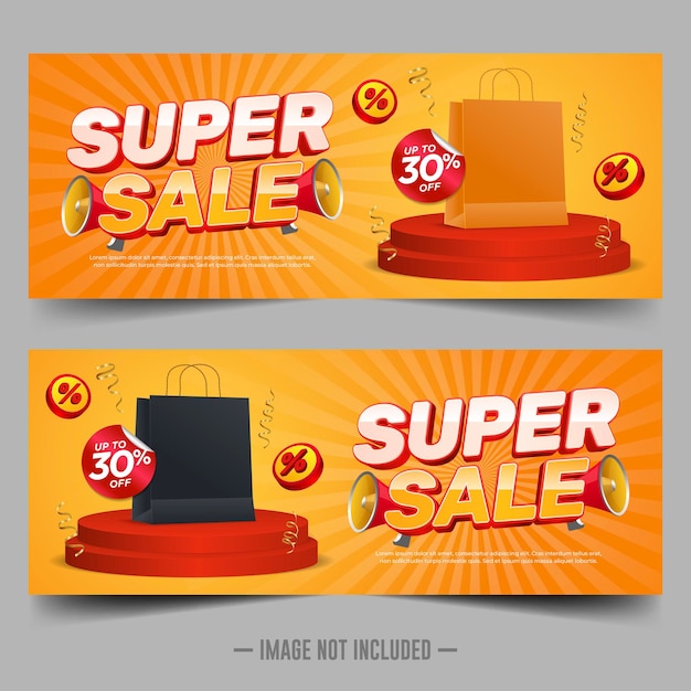 Super Sale Promotion banner design template