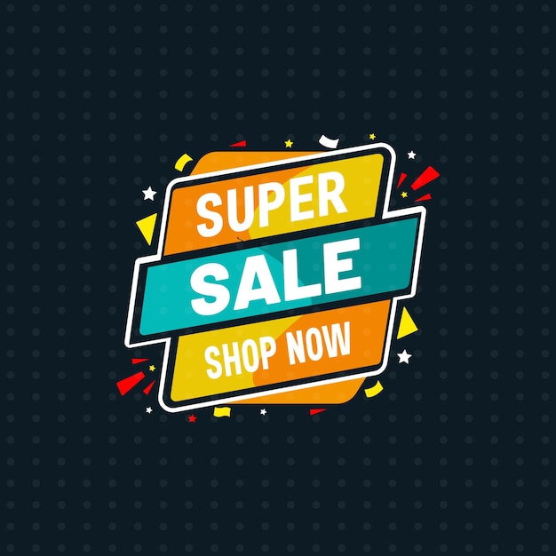 Super sale templete vector