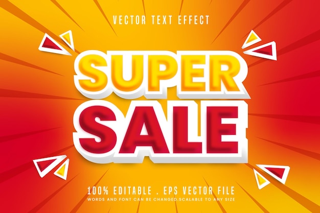 Super sale text effect editable font style