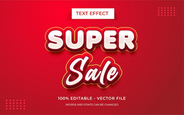 Super sale text style editable text effect