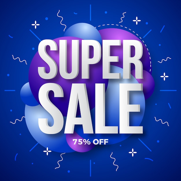 Super sale vector background design