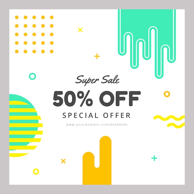 Super Sale Vector Flyer Template