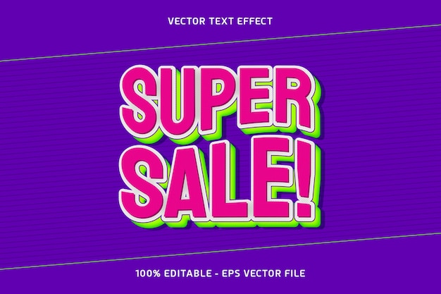 Super Sale Vector Text Effect