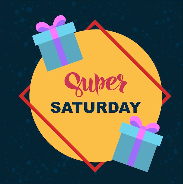 Super Saturday Sale banner One day deal special offer big sale clearance Set of flat background