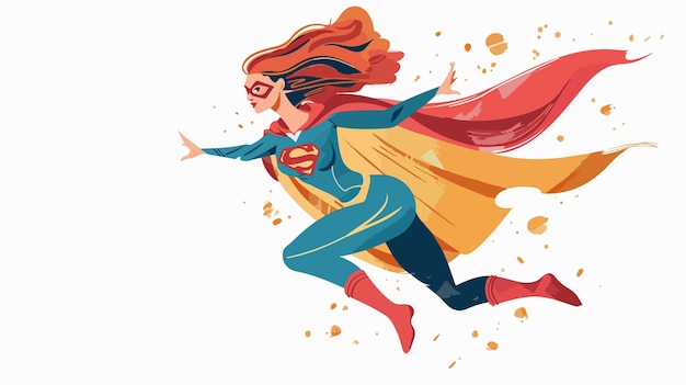 Super Skills Girl in Mixed Media Vector Art