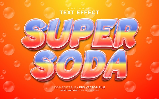 Super Soda Bubble 3d Editable Text Effect