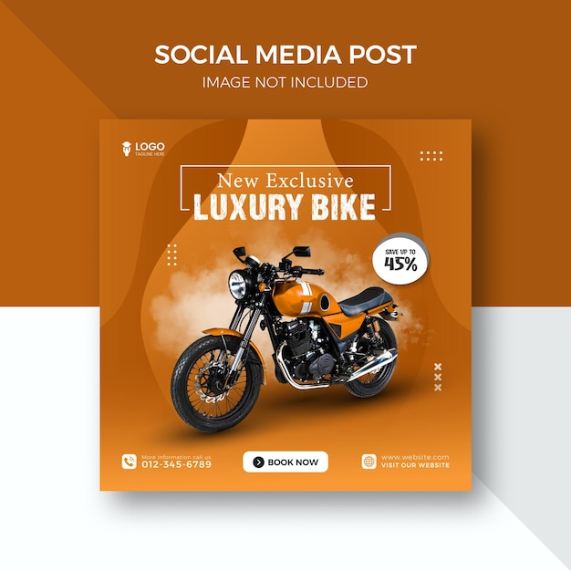 super sport New motorcycle social media instagram post template design