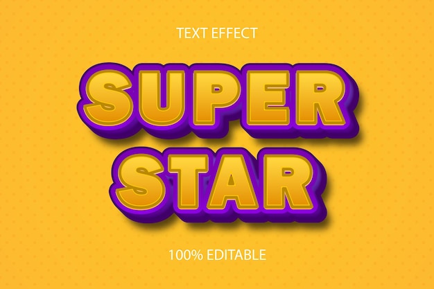 Super star color yellow Editable Text Effect