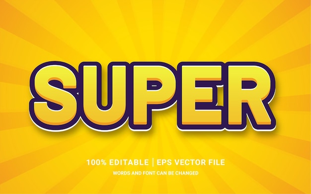 Super text effect editable