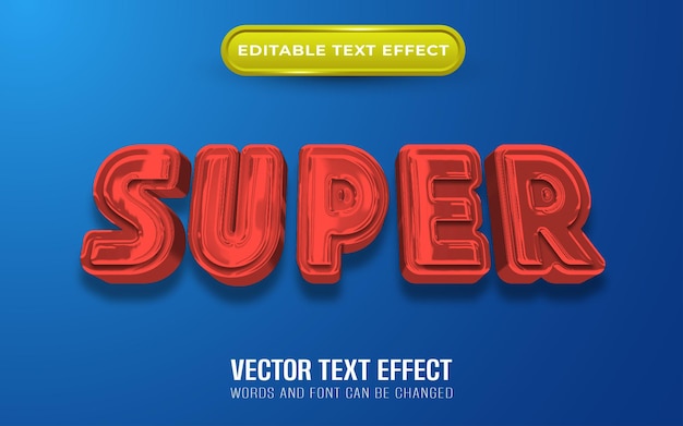 Super text effect film themed