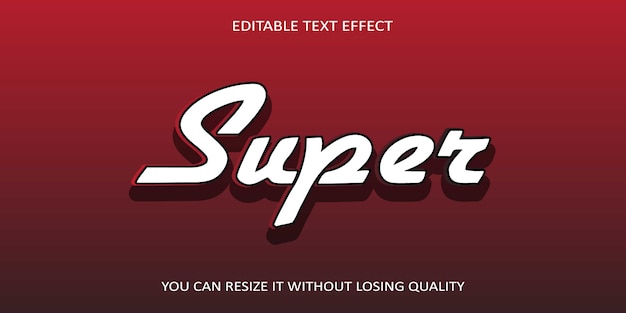 Super text font effect