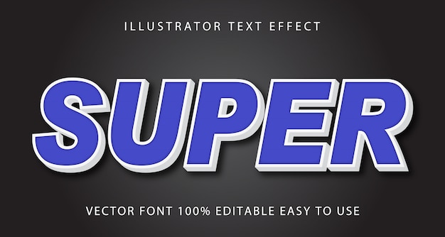 Super Vector Editable Text Effect