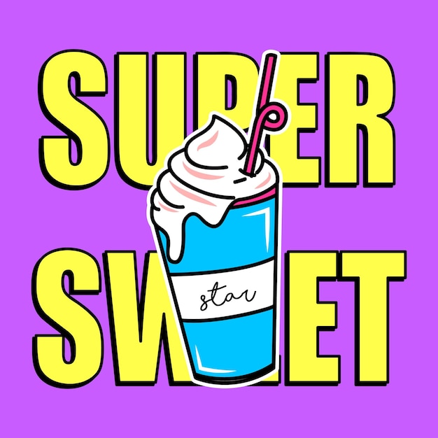 Vector super weet shake illustration