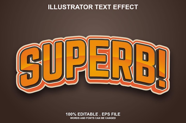 superb text effect editable